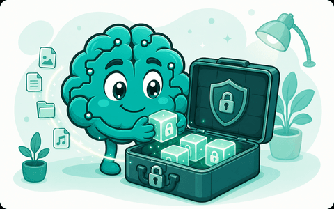 A friendly brain packing an encrypted backup